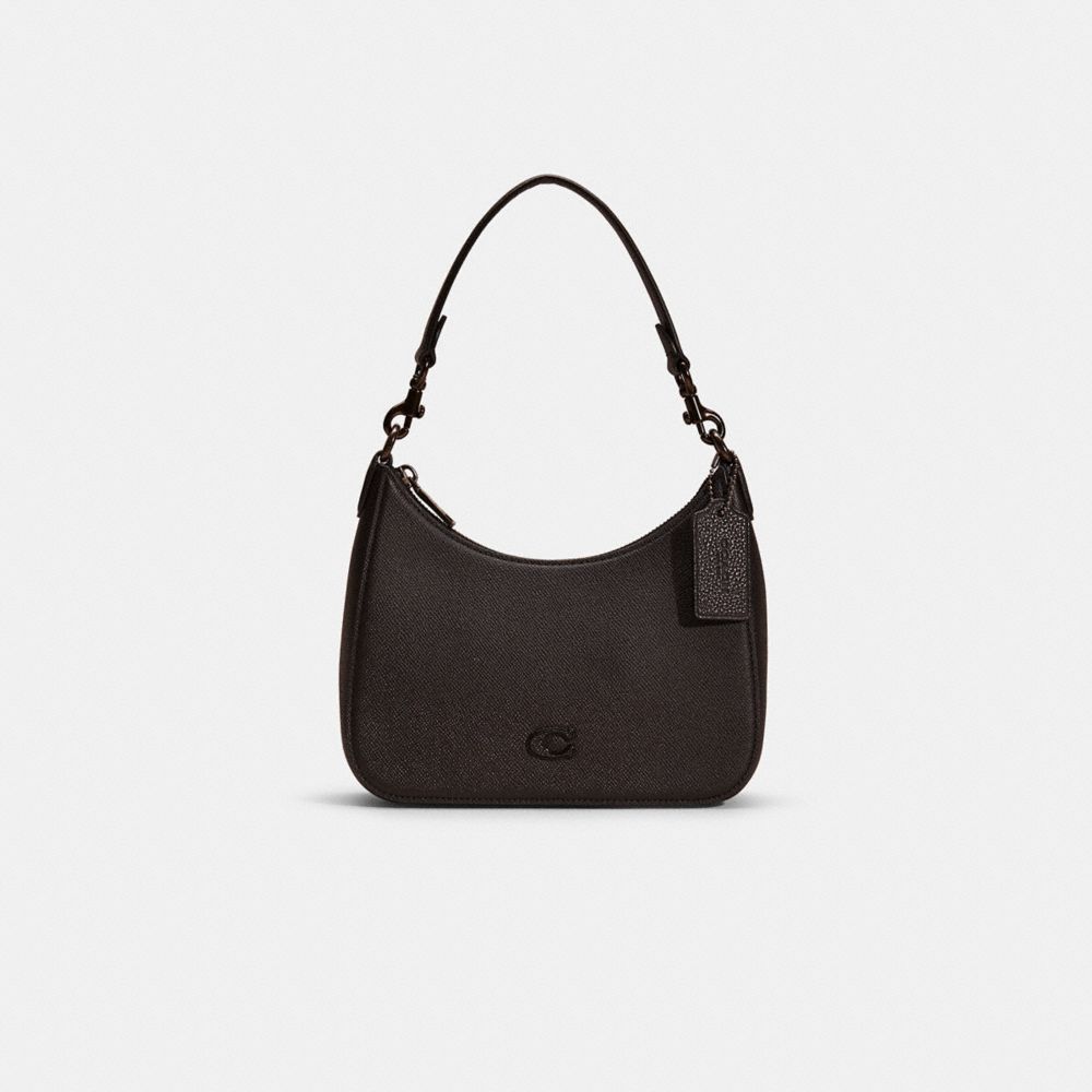 Coach Restored Hobo Crossbody With Signature Canvas Black