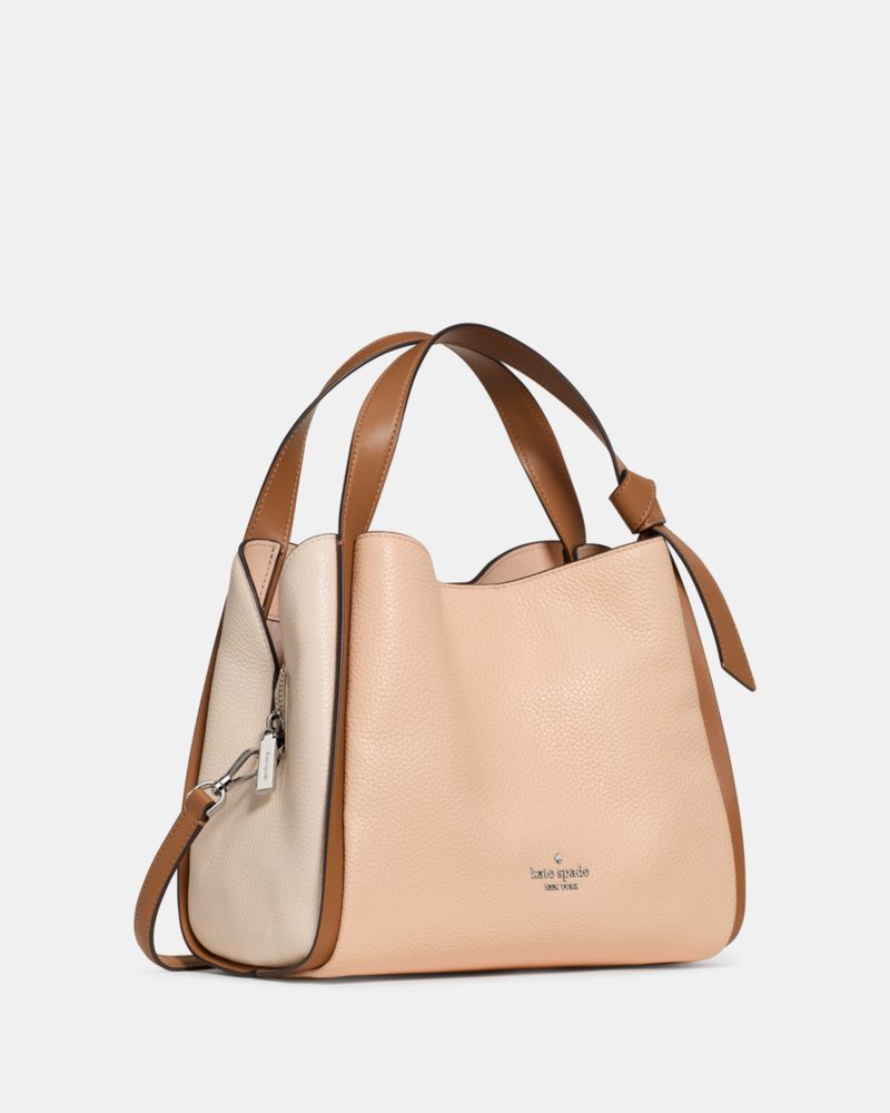 KateSpade Knott Colorblock Convertible Carryall Crisp Peach Multi