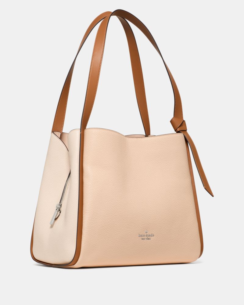 KateSpade Knott Colorblock Large Carryall Crisp Peach Multi