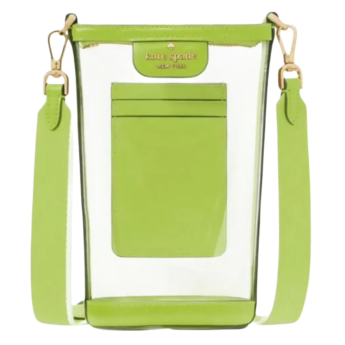 Kate Spade Clare Clear Phone Crossbody Grasshopper Green