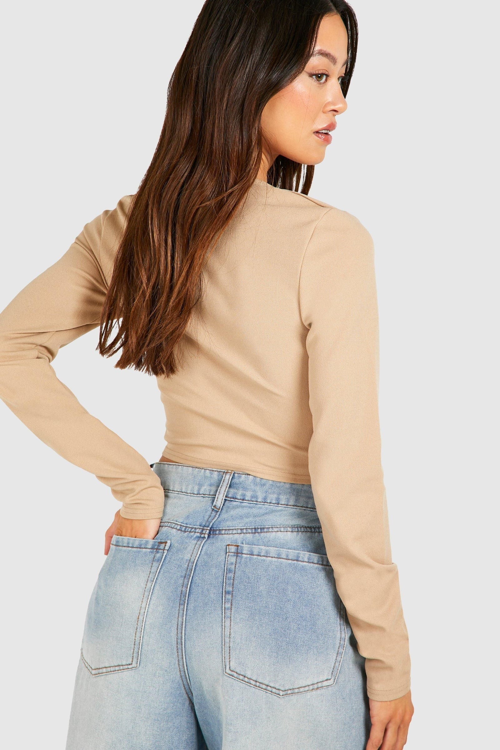 Tall Crepe Corset Dip Top
