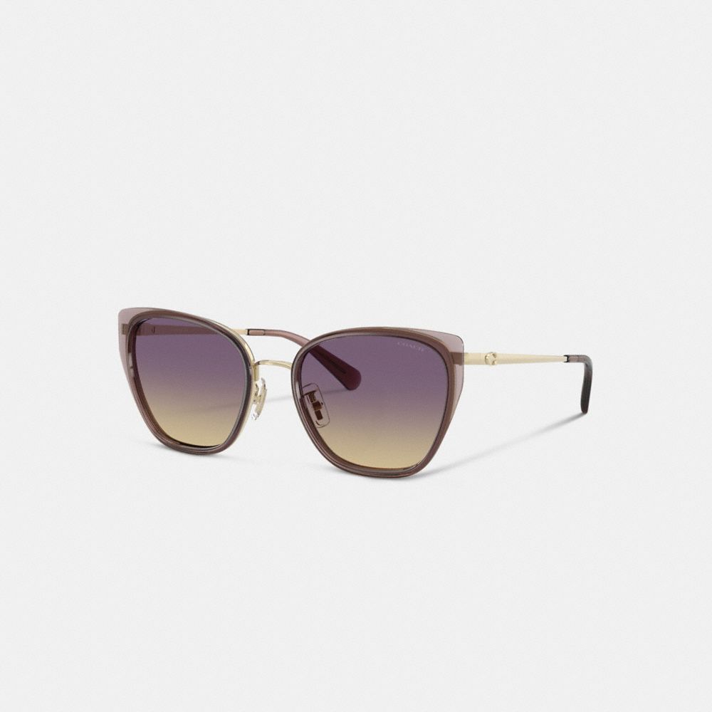 C Hardware Metal Square Sunglasses