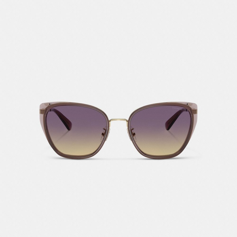 C Hardware Metal Square Sunglasses