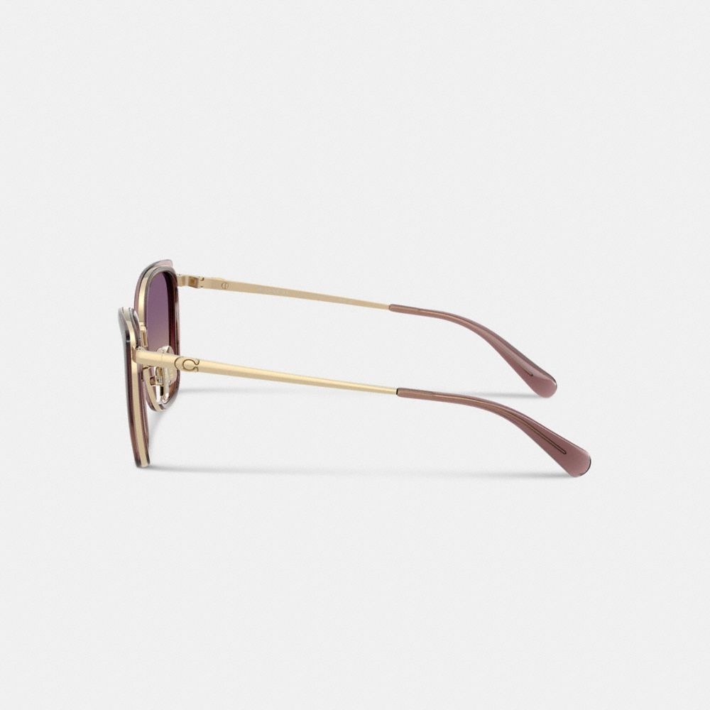 C Hardware Metal Square Sunglasses