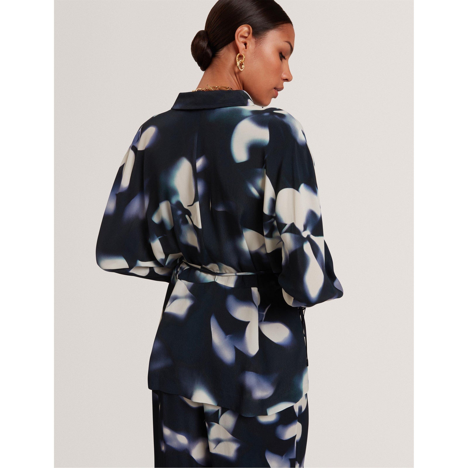Print Long Sleeve Blouse