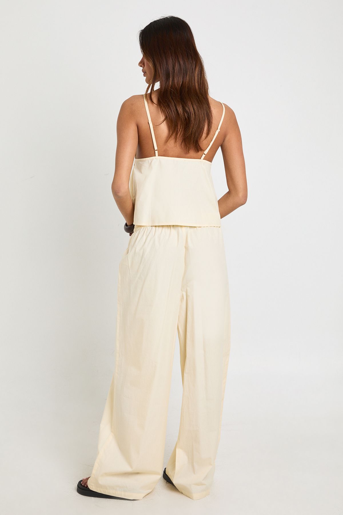Poplin Cami and Wide Leg Trouser Set