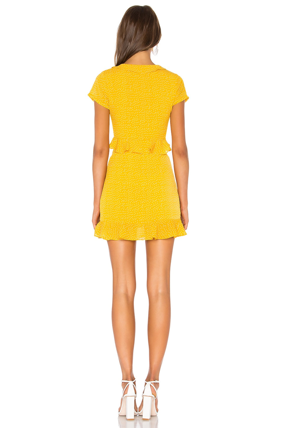 superdown Mercy Polka Dot Dress in Yellow