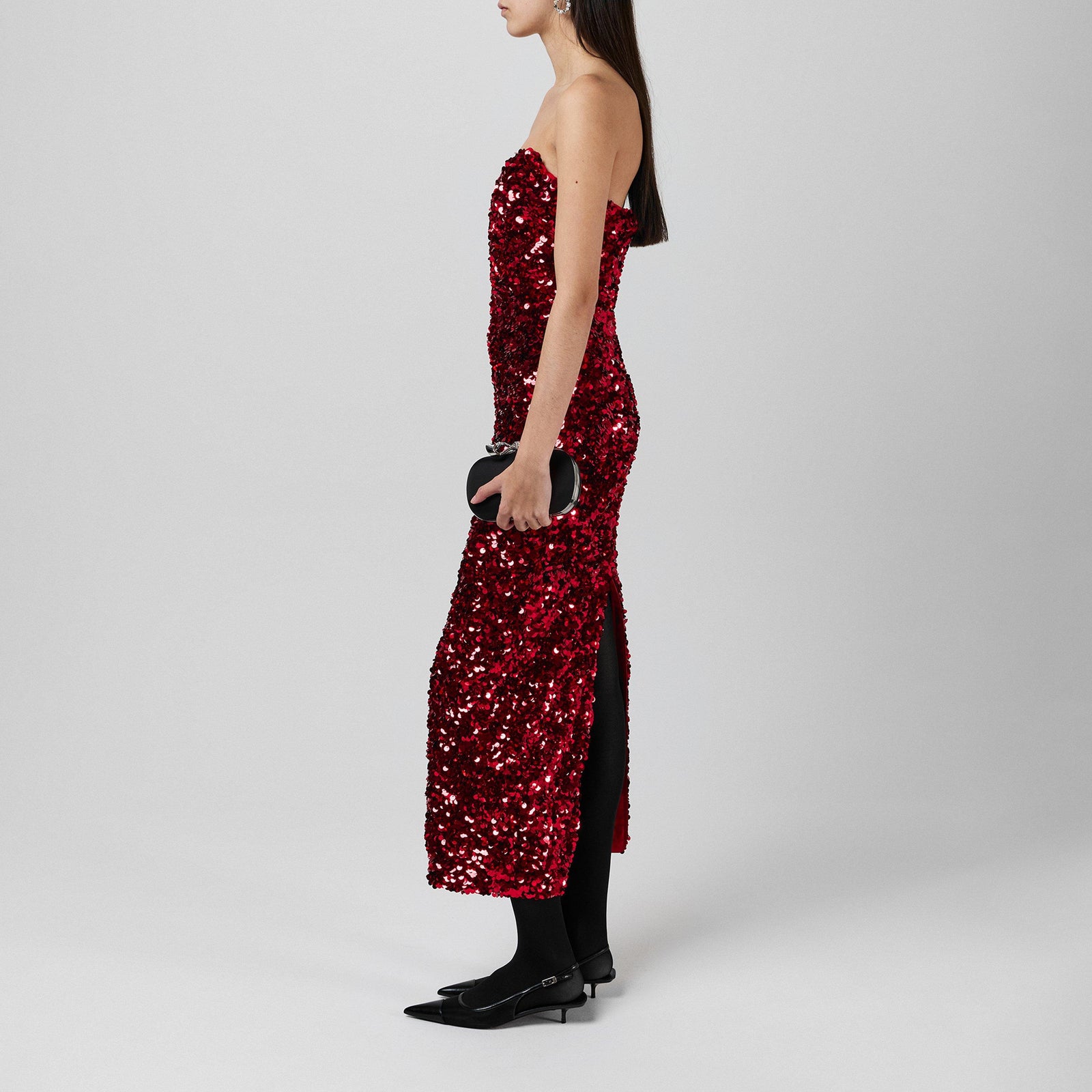 3d Sequin Midi Dress