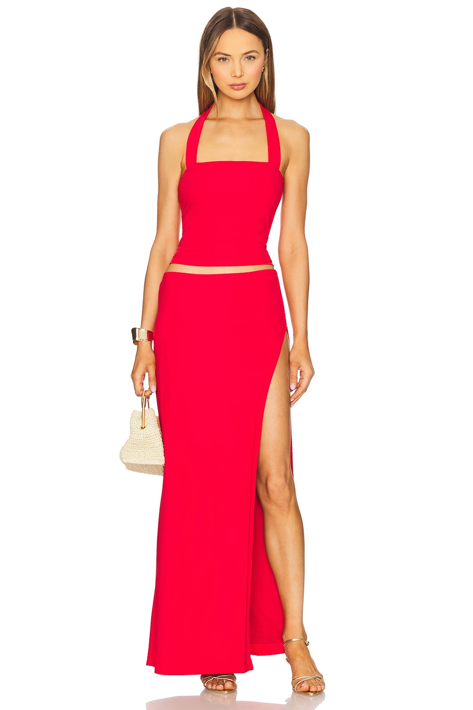 superdown Normi Skirt Set in Red