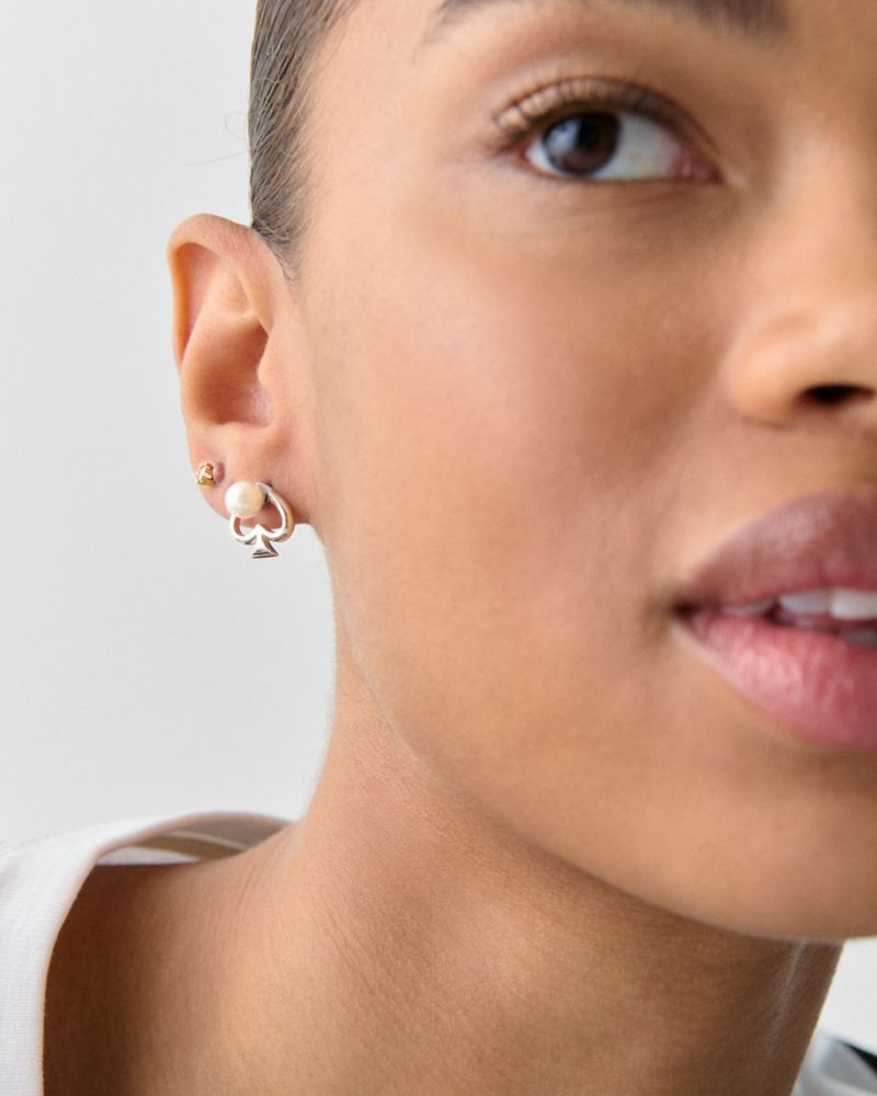 Statement Spade Pearl Studs