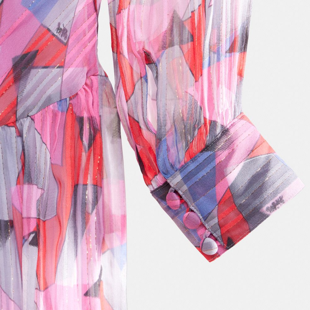 Restored Bold Geo Yoke Dress