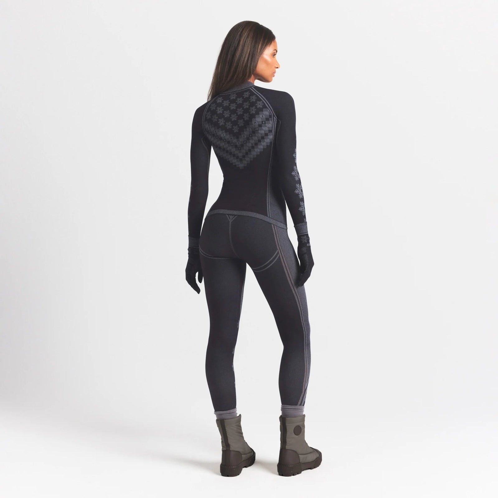 SKIMS FIRST LAYERS LEGGING | OBSIDIAN WINTER FAIR ISLE