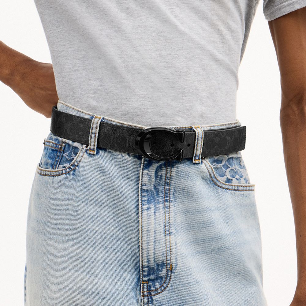 Signature Buckle Cut-To-Size Reversible Belt, 38 Mm