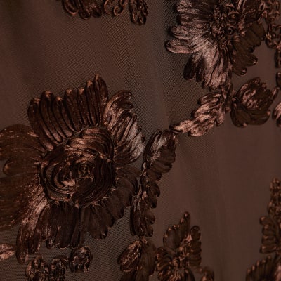 Brown Floral Cornelli Maxi Skirt