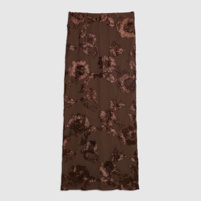 Brown Floral Cornelli Maxi Skirt
