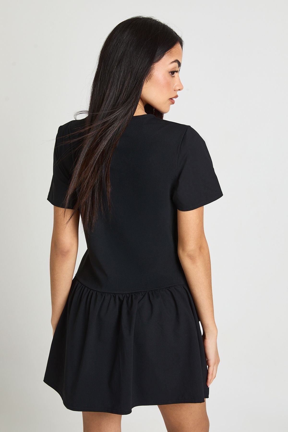 Tie Waist Long Sleeve Smock Dress