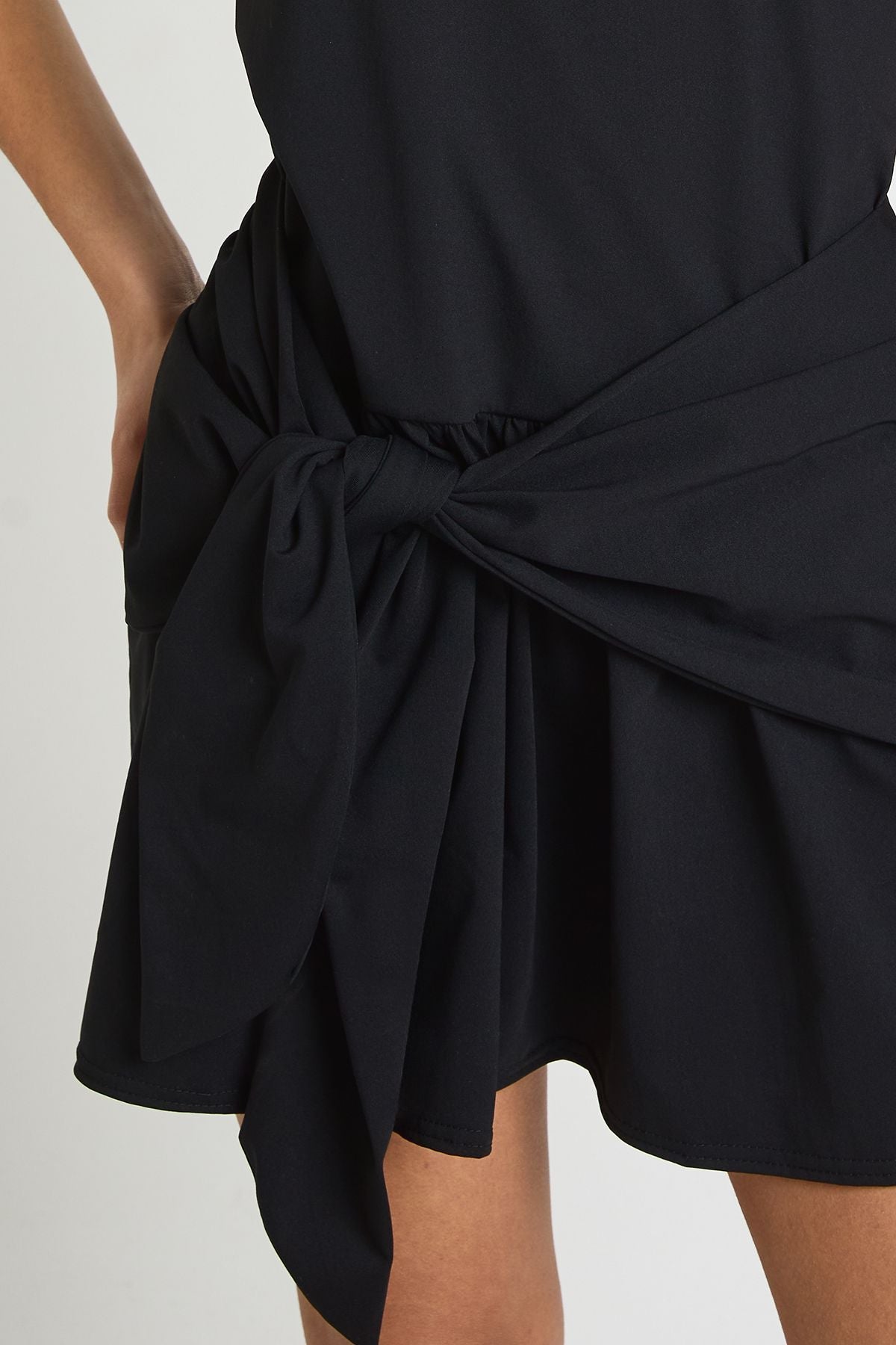 Tie Waist Long Sleeve Smock Dress