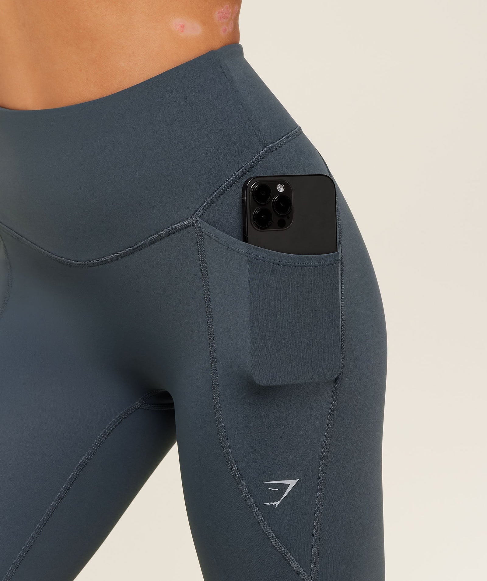 Gymshark Running Pocket Leggings - Titanium Blue
