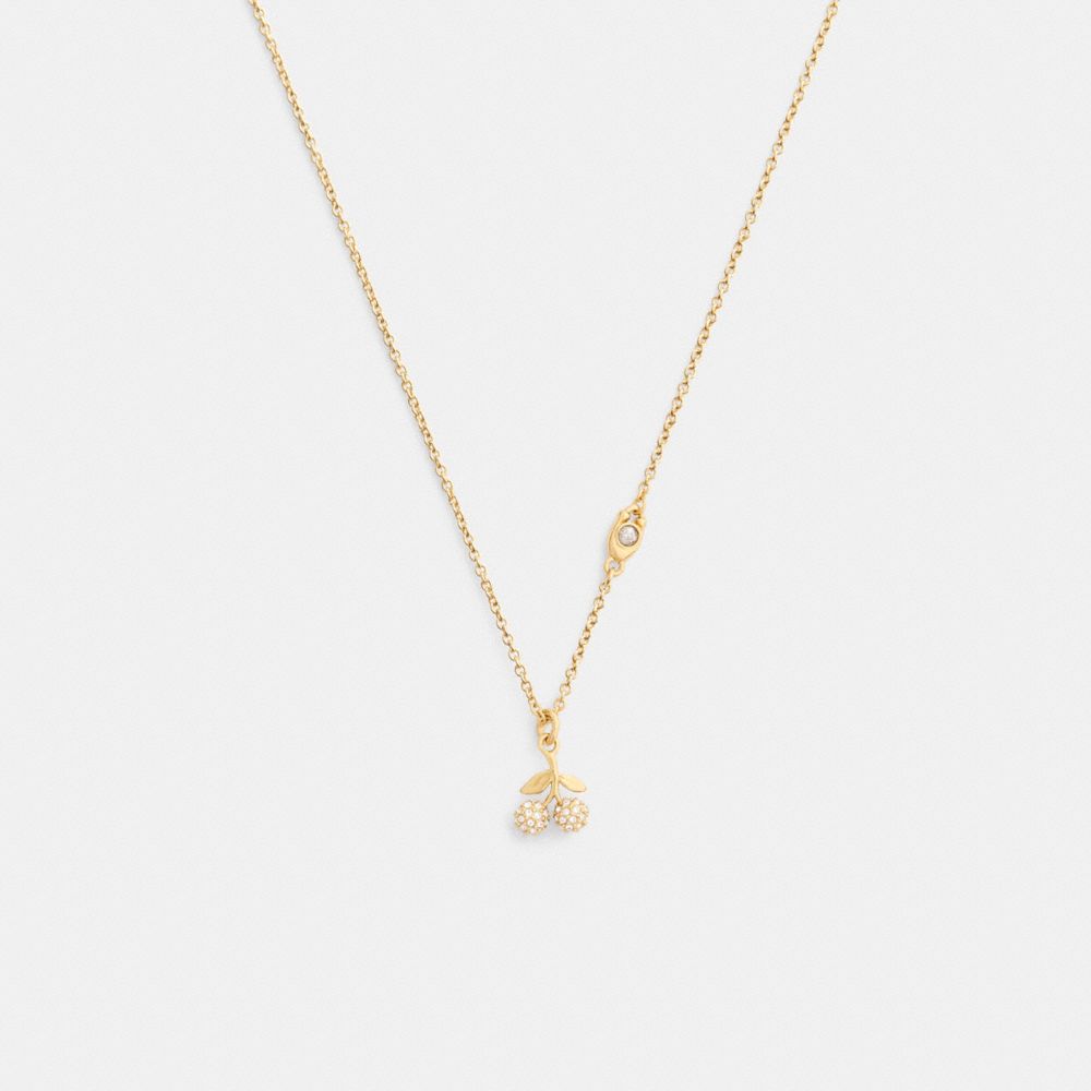 Pavé Cherry Pendant Necklace