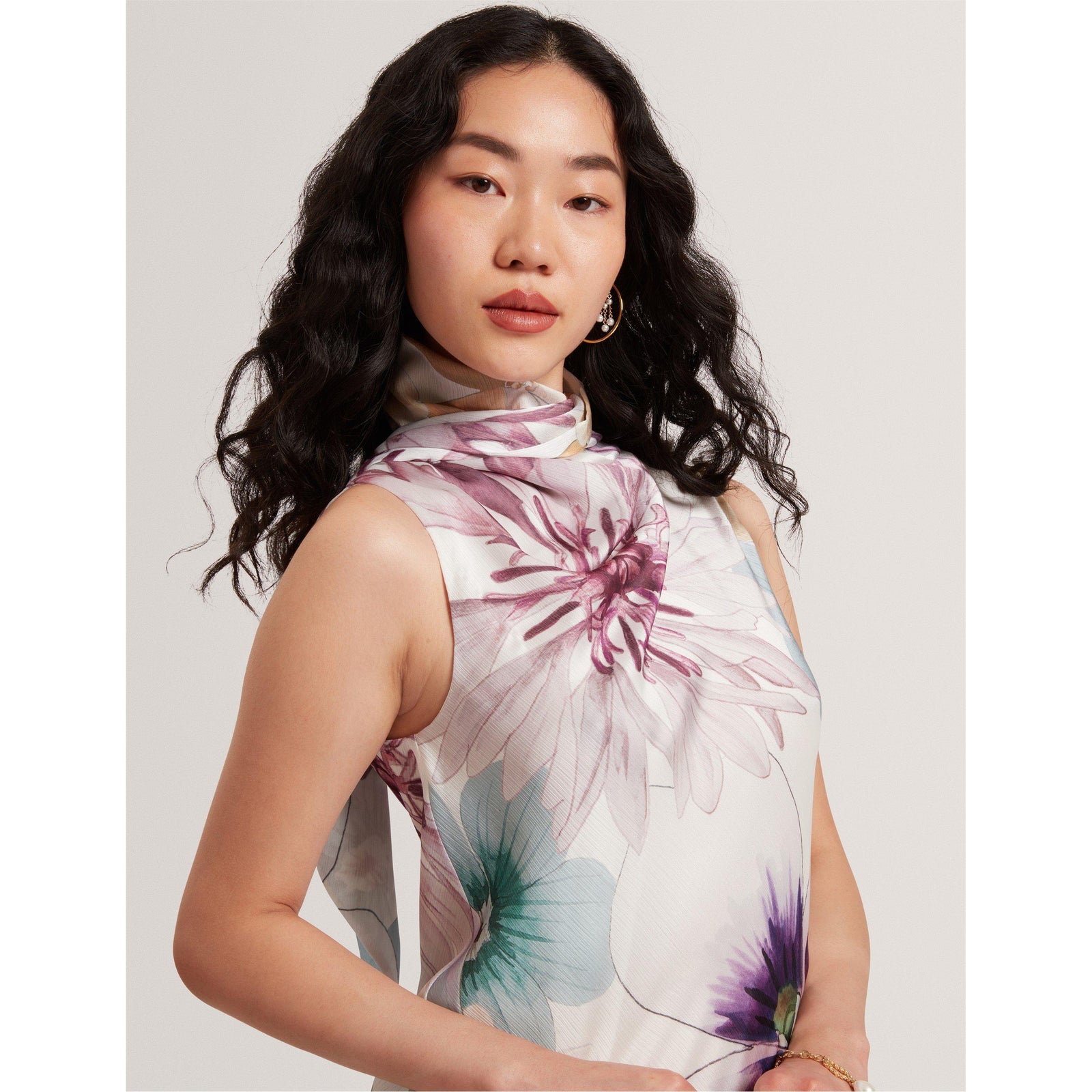 Tie Midi Slinky Dress