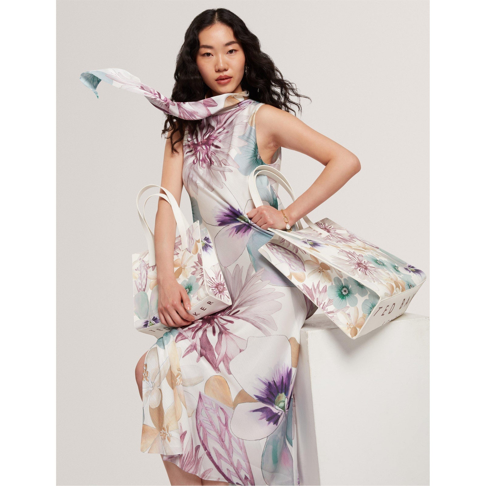 Tie Midi Slinky Dress