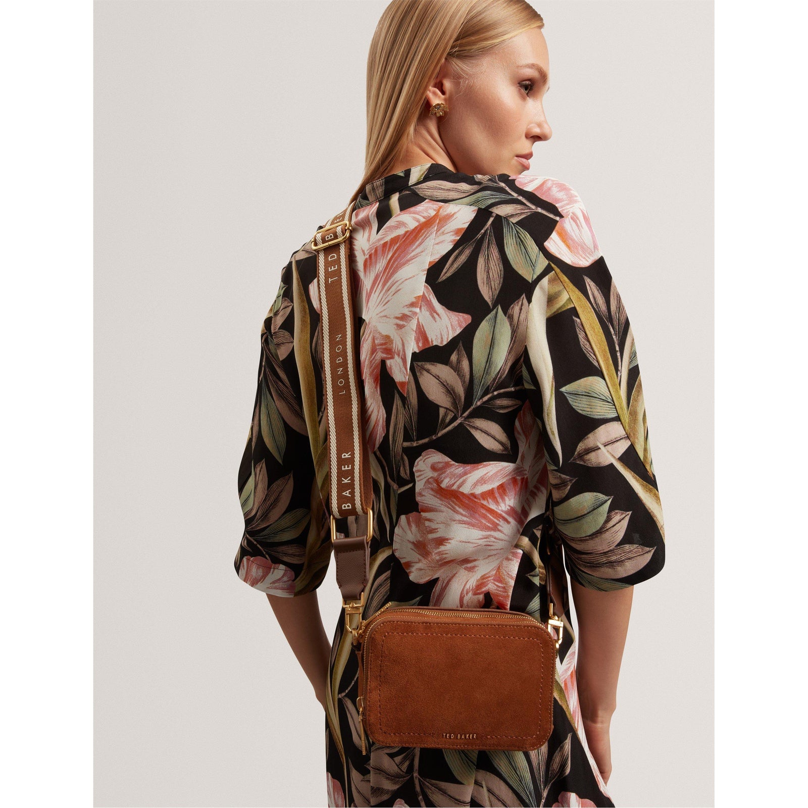 Suede Camera Crossbody Bag