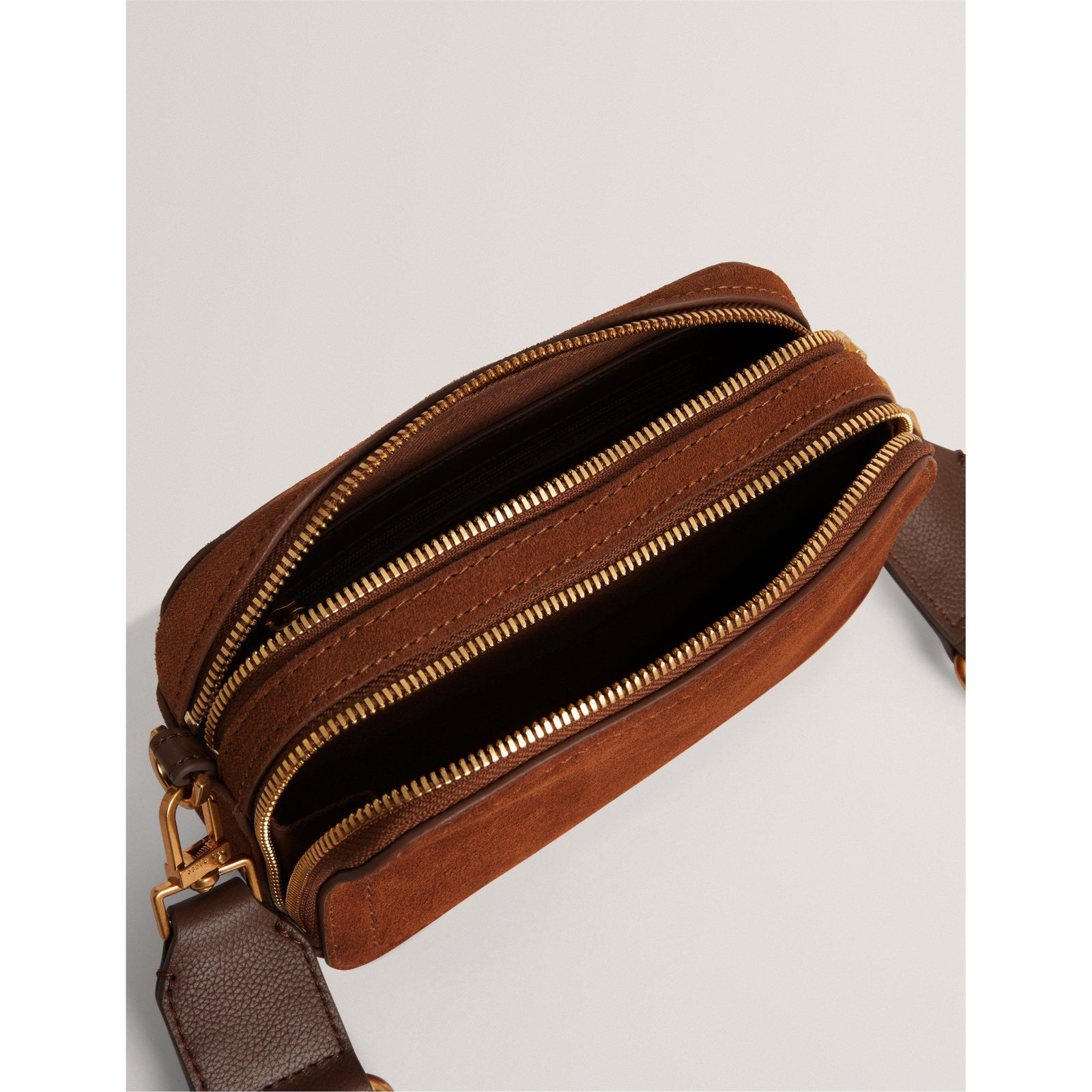 Suede Camera Crossbody Bag