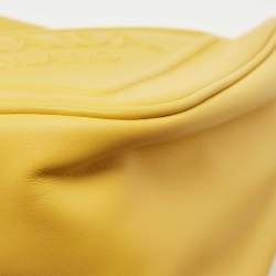 Prada Yellow/Black Leather Triangle Shoulder Bag