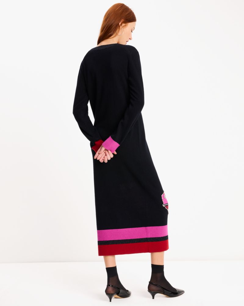 Embellished Car Sweater Dress