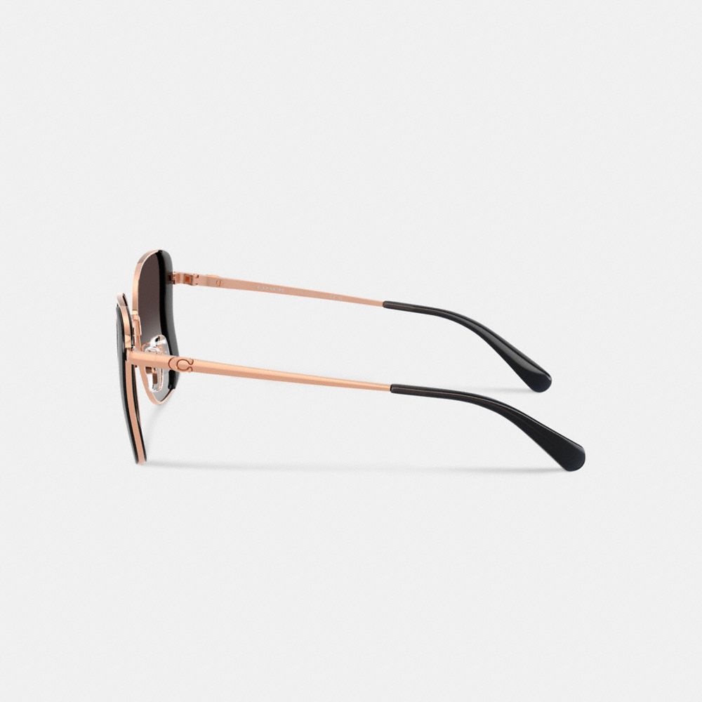 C Hardware Metal Butterfly Square Sunglasses