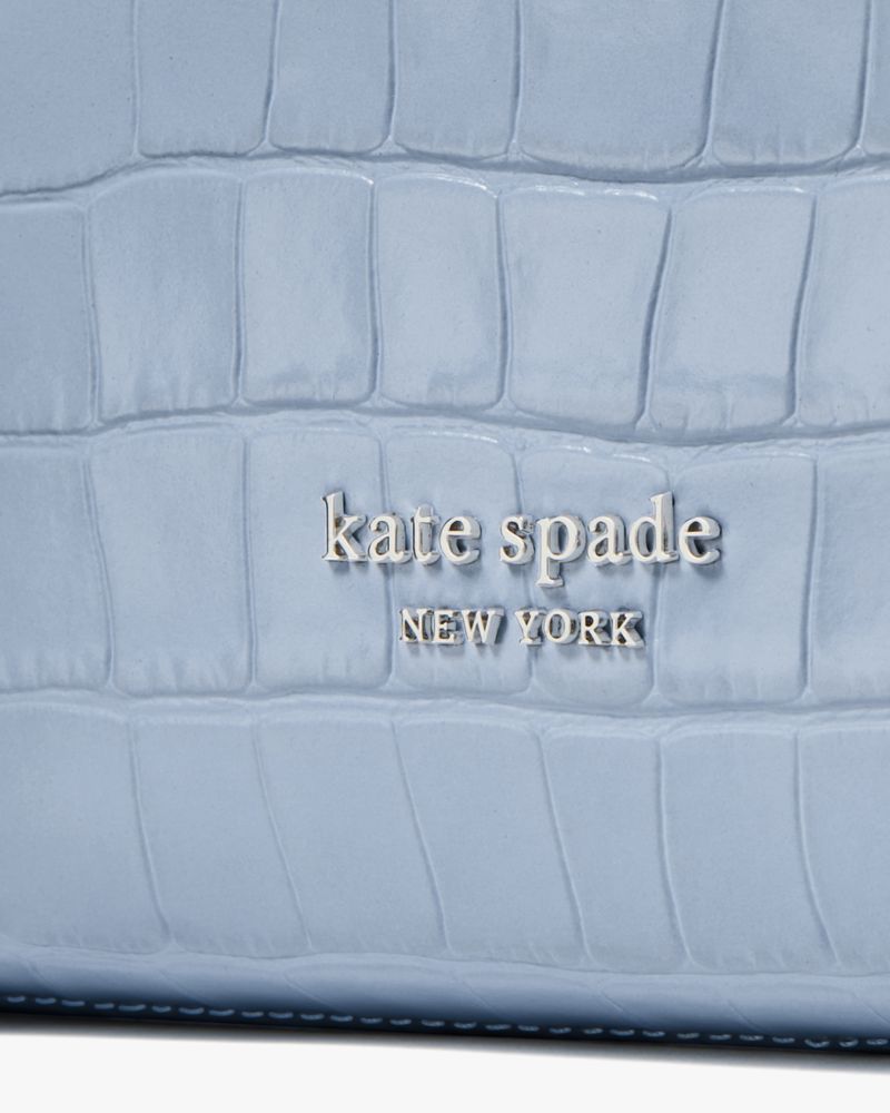 Knott Croc-embossed Medium Zip-top Satchel