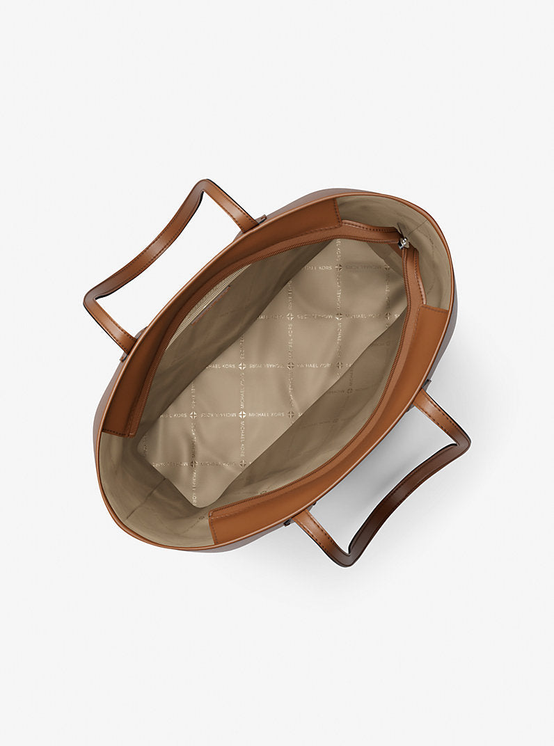 Eva Large Saffiano Leather Tote Bag