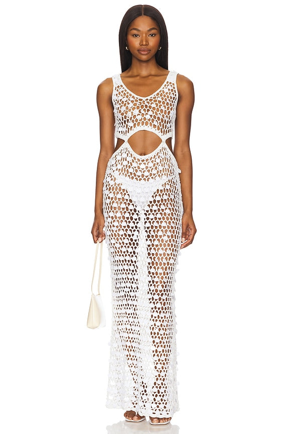 superdown Elena Maxi Dress in White