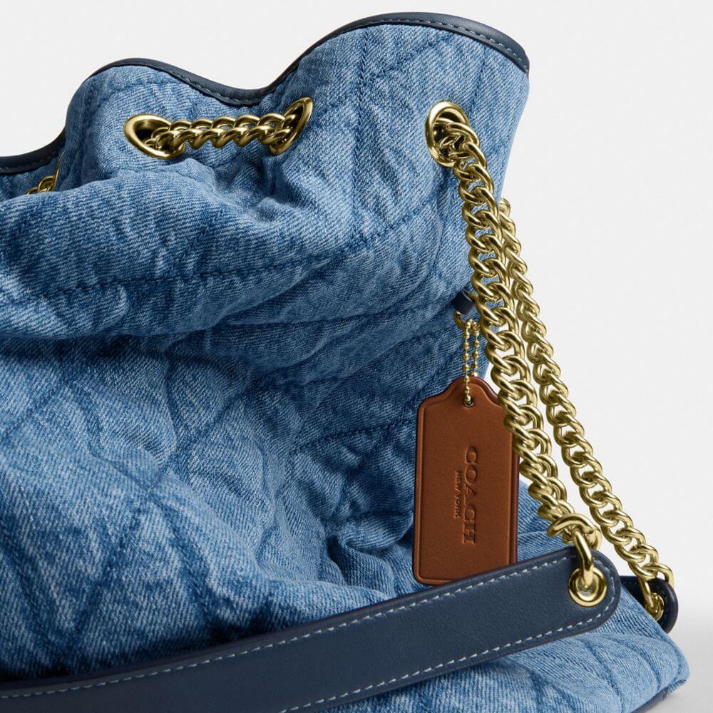 Evelyn Large Shoulder Bag In Regenerative Cotton With Quilting