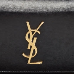 Saint Laurent Black Leather Sunset Top Handle Bag