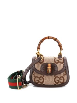Bamboo 1947 Top Handle Bag Jumbo GG Canvas Mini crossbody bag