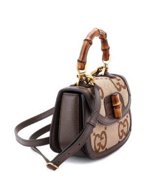 Bamboo 1947 Top Handle Bag Jumbo GG Canvas Mini crossbody bag