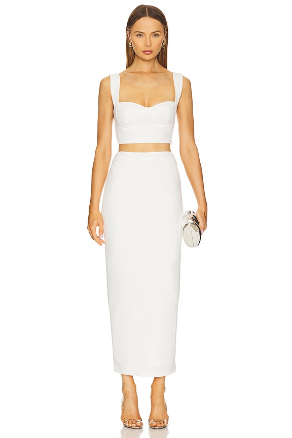 superdown Veneda Skirt Set in White