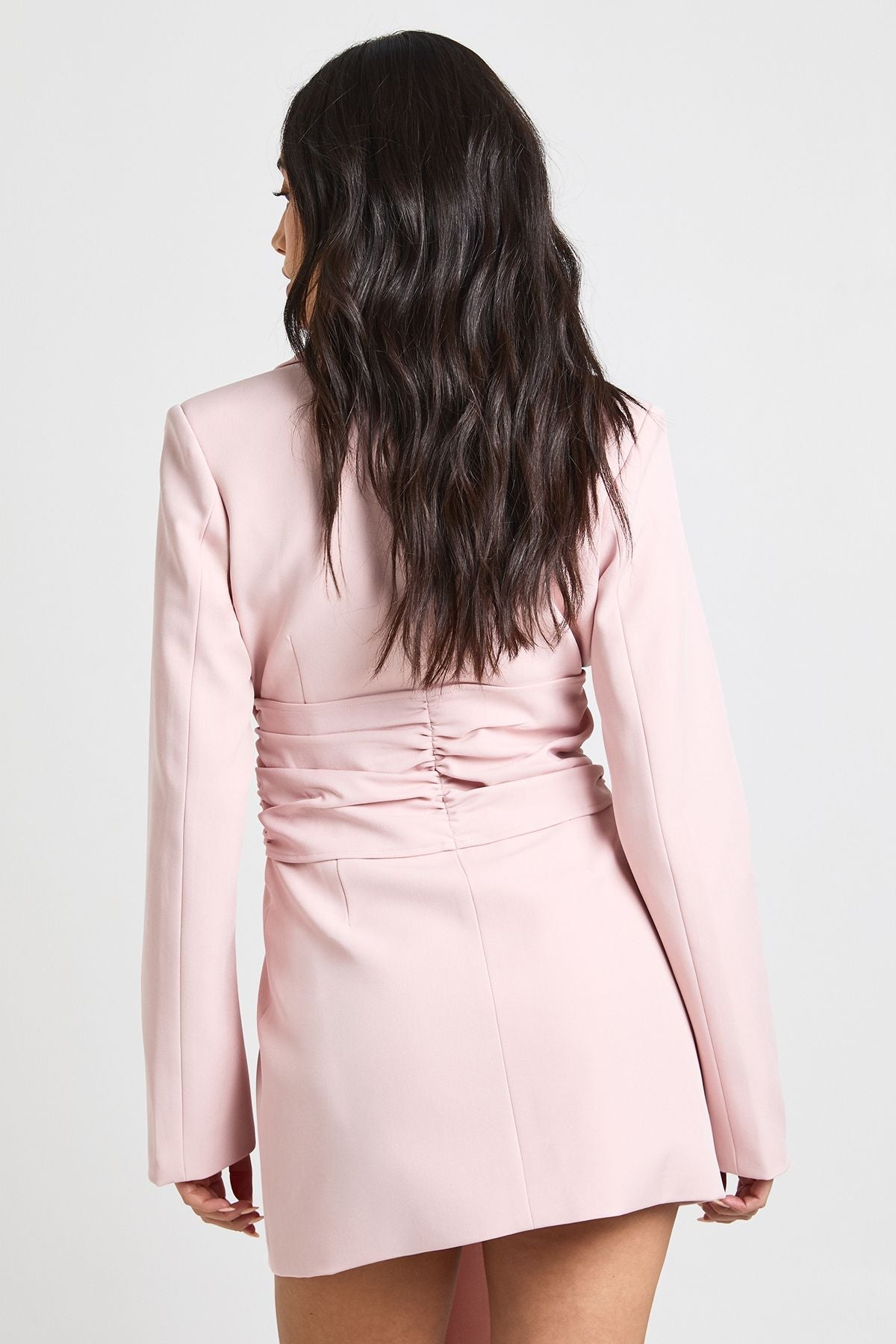 Obi Tie Waist Tailored Blazer Dress