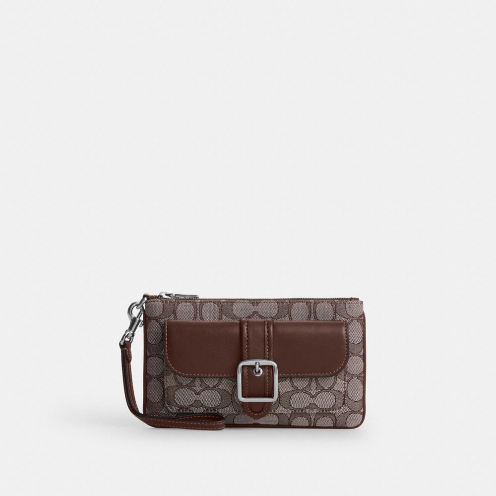 Ashton Wristlet In Signature Jacquard