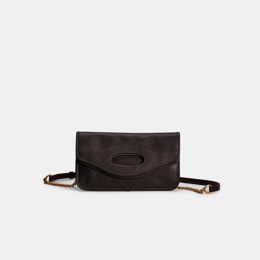 Restored Foldover Cut Out Clutch Crossbody