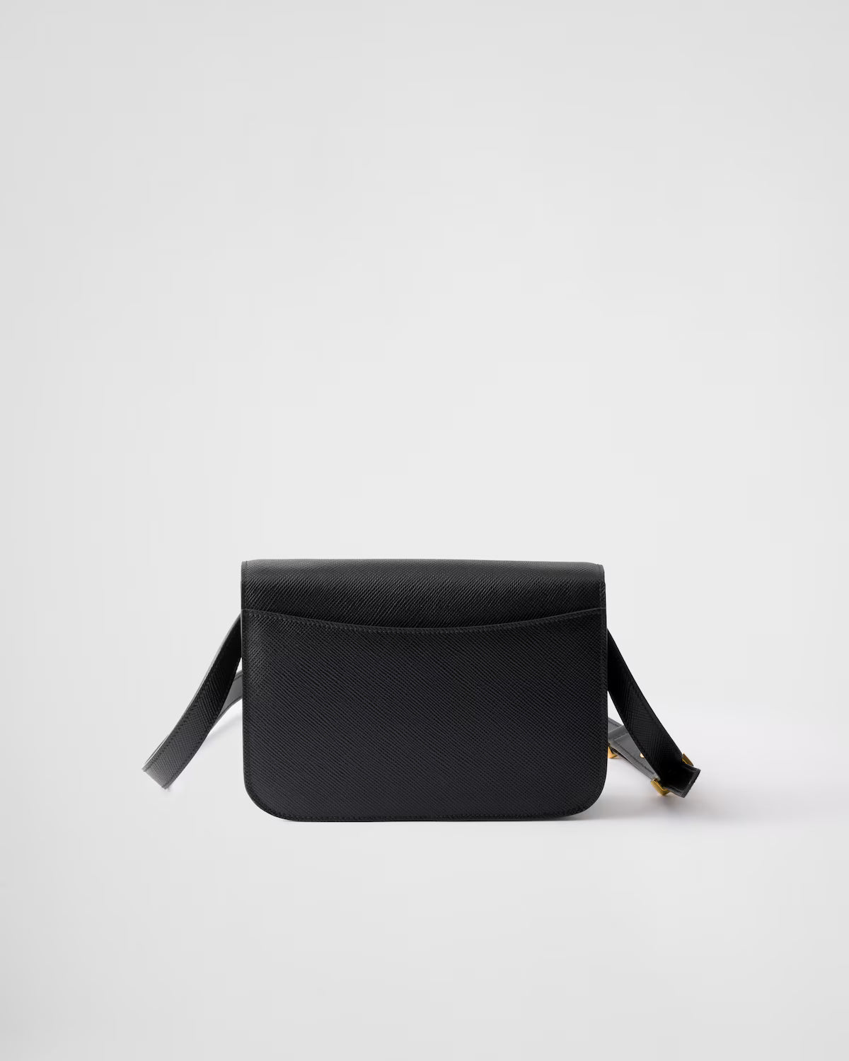 Saffiano leather flap shoulder bag