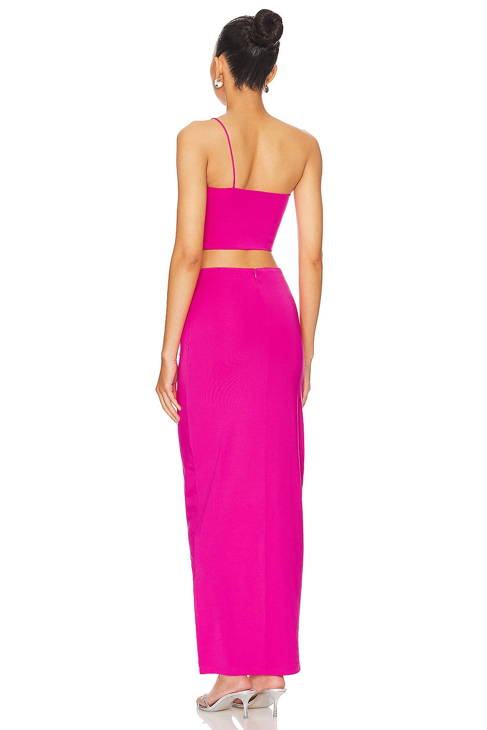 superdown Lydia Maxi Skirt Set in Hot Pink