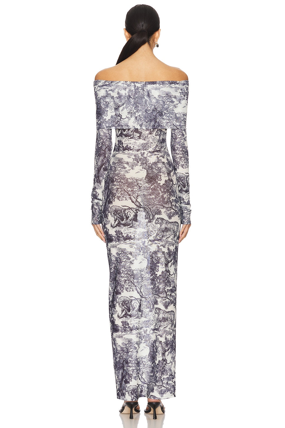 superdown Karasi Maxi Dress in Navy & White
