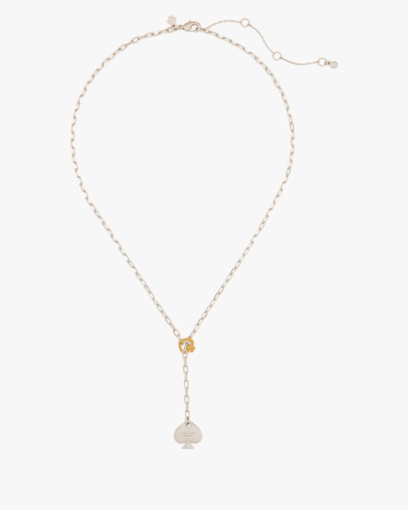 Statement Spade Lariat Necklace