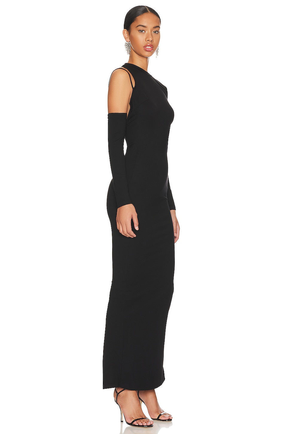 superdown Margo Open Back Gown in Black