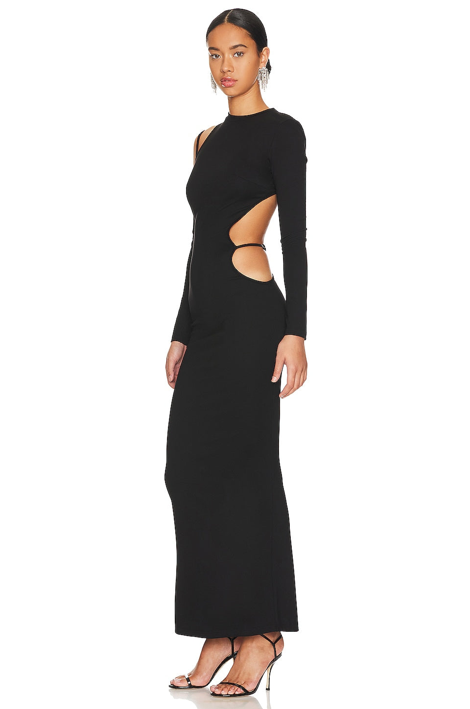 superdown Margo Open Back Gown in Black