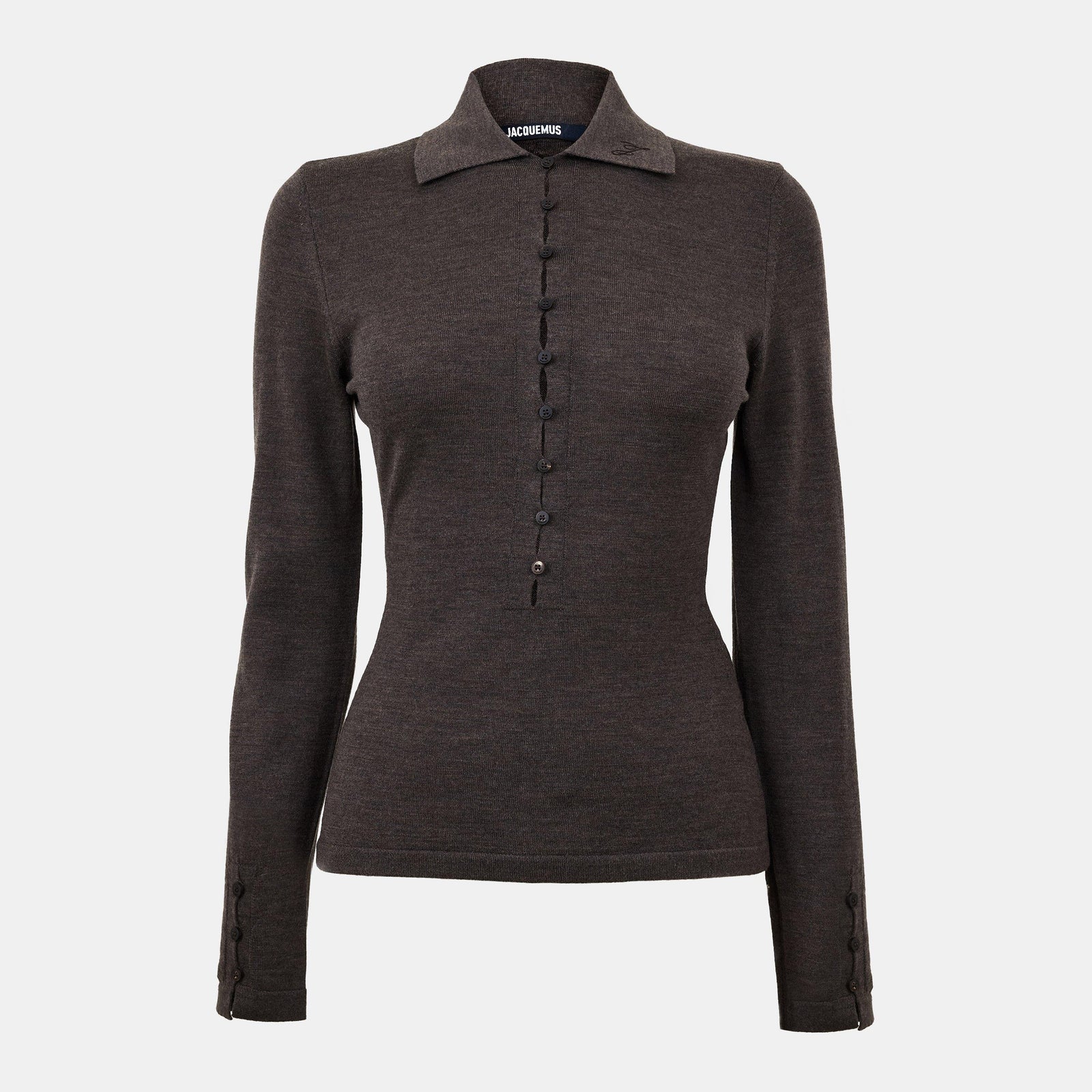 Jacquard Long Sleeve Blouse