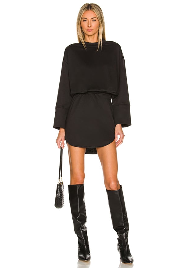 superdown Lana Sweatshirt Dress in Black