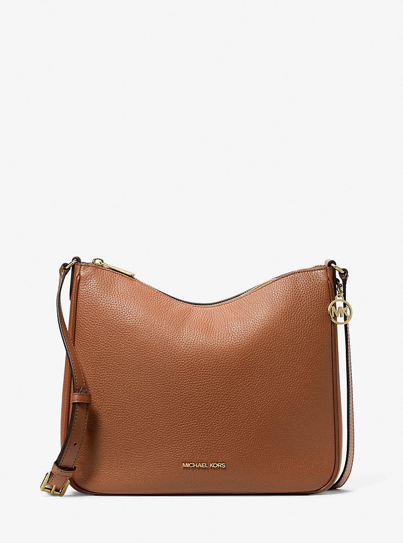Nayla Medium Pebbled Leather Messenger Bag